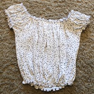 Cropped Off the shoulder Brandy Melville top